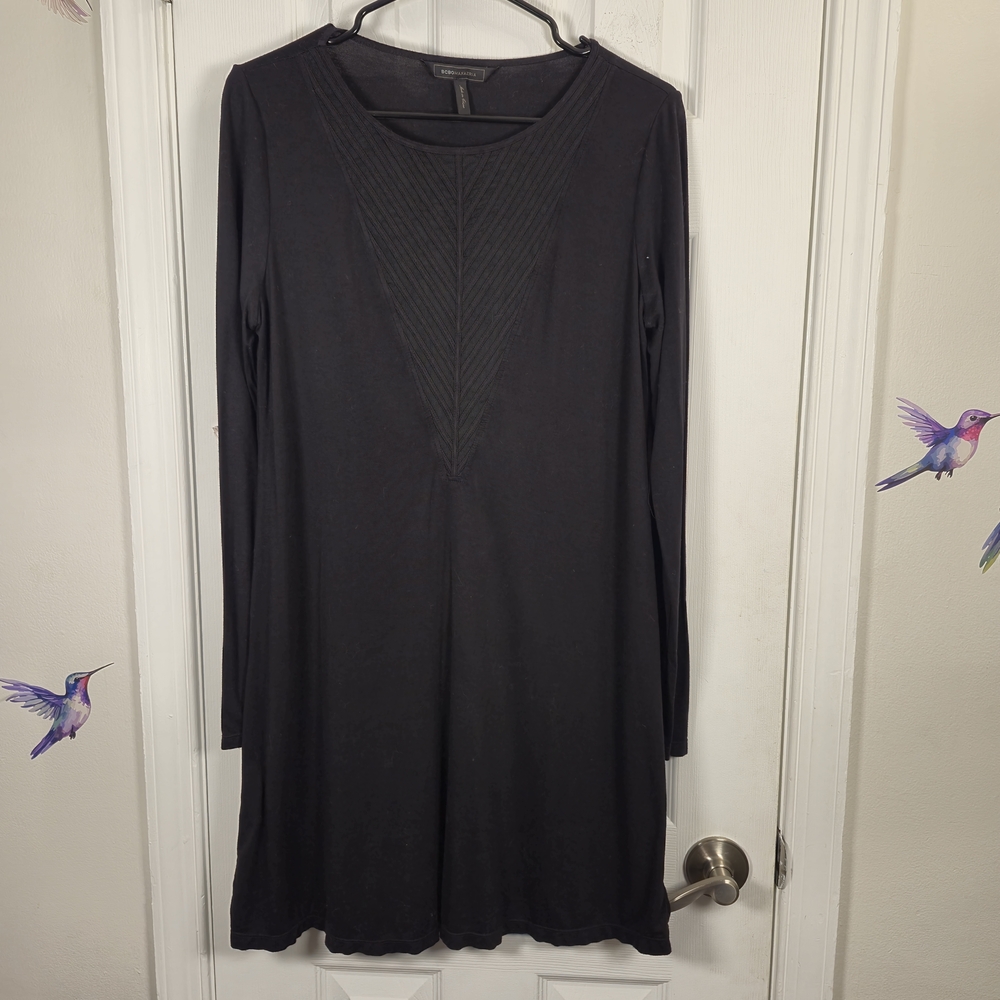 BCBGMAXAZRIA Black Shift Dress | Valentine’s Party Outfit | Little Black Dress L
